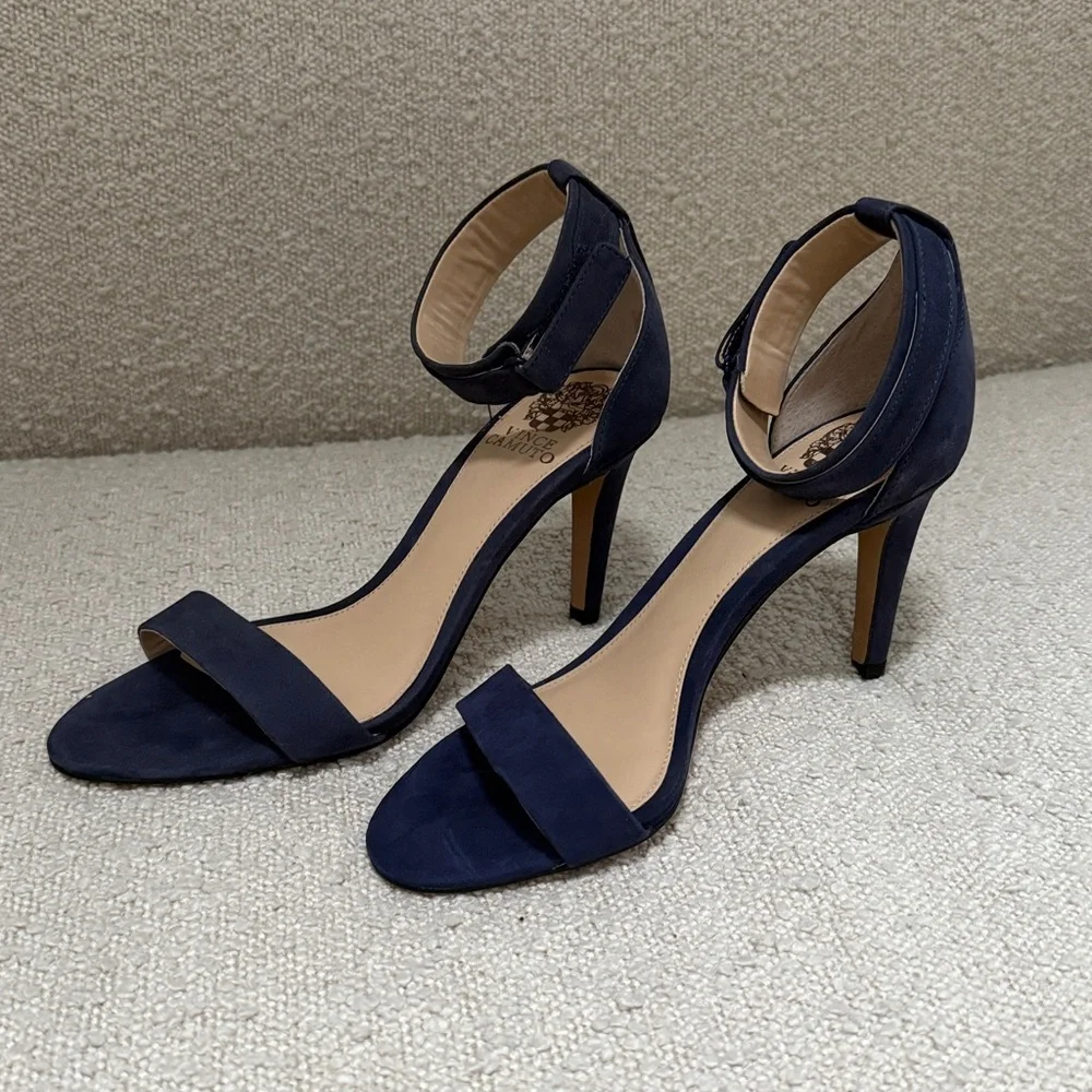 Vince Camuto Midnight Blue Ankle Strap Sandals